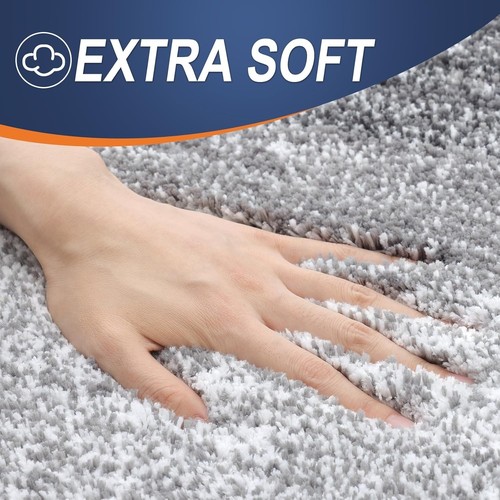 OLANLY 30x20 Grey Bath Rug – Soft, Absorbent, Quick Dry, Non-Slip, Washable Mat - Picture 2 of 7