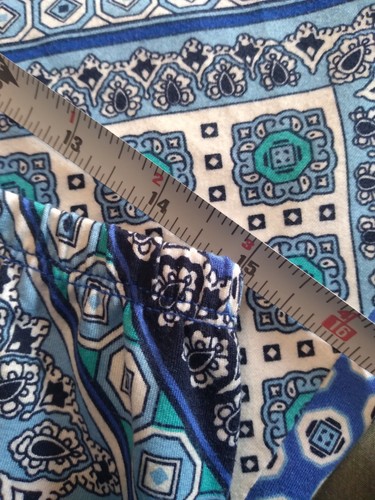 Linea Donatella Pajama Set Large Blue Design Tank Capri 2 Piece PJ Set - Picture 11 of 15