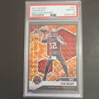 2021 Panini Mosaic Variations NFC Reactive Orange Prizm Tom Brady #201 PSA 10