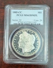 1885-CC PCGS MS63DMPL MORGAN SILVER DOLLAR DEEP MIRROR PROOFLIKE
