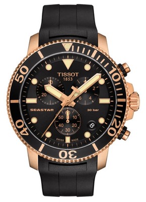 TISSOT Seastar 1000 Chronograph Black/Gold Dial Men's Watch T120.417.37.051.00