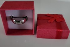 Inspirational "i am enough" Silver Wide Band Stainless Steel Size 10 Ring
