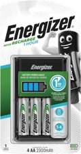 Energizer Accu 1 Hour AA/AAA Charger + 4 AA 2300mAh NiMH Rechargeable Batteries