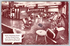 New York Times Square Public Telephone Center Armed Forces Postcard