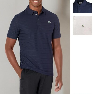 Authentic Lacoste Men's Sport Short Sleeve Jacquard Tech Polos --New With Tags--