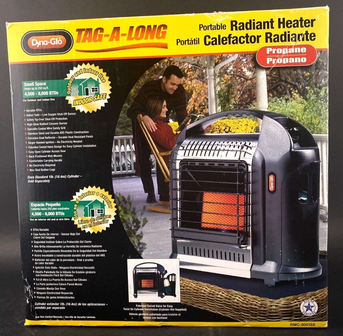 Dyna-Glo Tag-A-Long Propane Portable Heater RMC-8001SS for sale online |  eBay