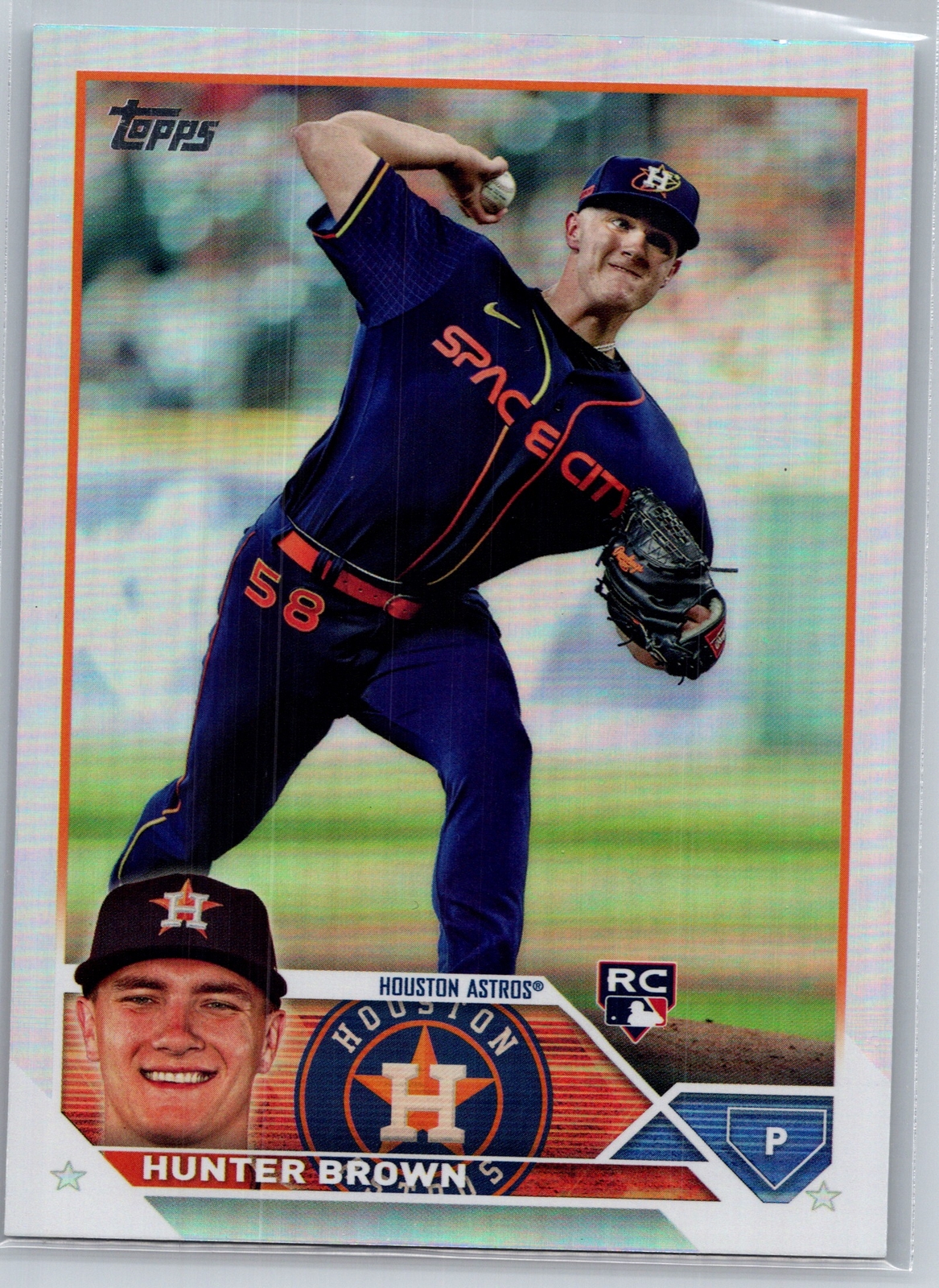 2023 Topps #111 Hunter Brown Rainbow Foil