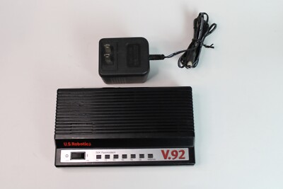 U.S. Robotics 56K V.92 Fax Modem USR5686E with Adapter Tested Working Mexico