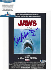 JOE ALVES SIGNED 'JAWS' 8x10 PHOTO BRUCE THE SHARK SET DESIGNER BECKETT BAS COA
