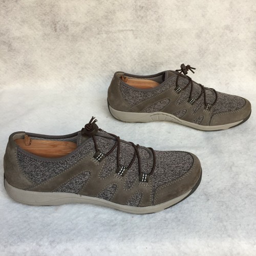Dansko Suede & Fabric Slip-on Bungie Lace-up Casual Sneakers, Women's 40 (Grey) - Picture 3 of 10