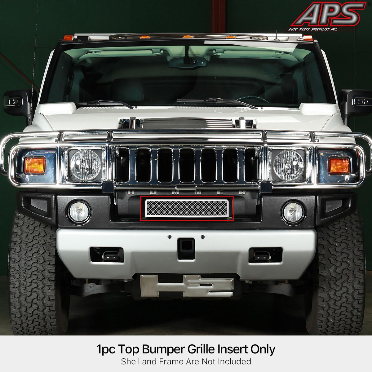 Stainless Steel 1.8mm Mesh Grille For 03-07 Hummer H2 Bumper