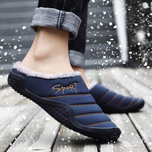Slipper Comfort Winter Warm Slippers Mens Slip-on Shoes for Indoor &Outdoor Size - Picture 33 of 33