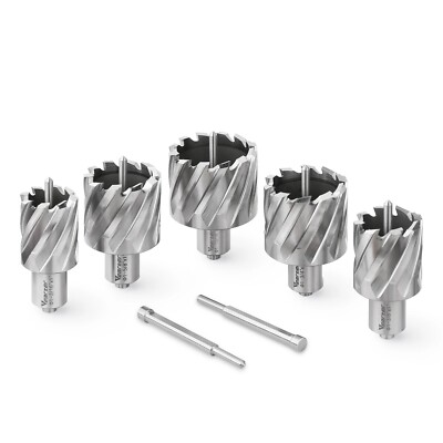 Vearter 1/2''~2-3/8'' HSS Annular Cutter Core Drill Bit 3/4'' Weldon Shank Metal
