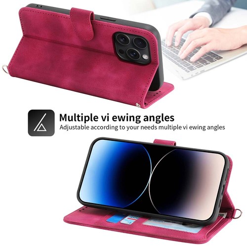 PU Leather Case For iPhone 15 14 13 12 11 Pro Max XS XR Flip Wallet Phone Cover - Picture 33 of 39