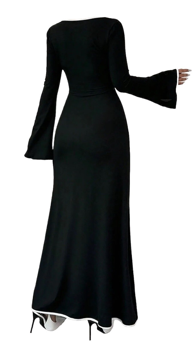 long sleeve black dress funeral Elegant Black Dress for Funeral