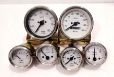 Smiths Replica Kit- Elec CH Temp +Oil PSI+ Fuel +Amp +Speedo+Tacho 85 mm W/C ME