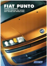 Fiat Punto Specifications 1999-2000 UK Market Brochure HGT Sporting HLX ELX