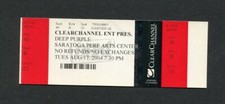 Deep Purple and Joe Satriani Unused concert ticket Saratoga Springs NY, Bananas
