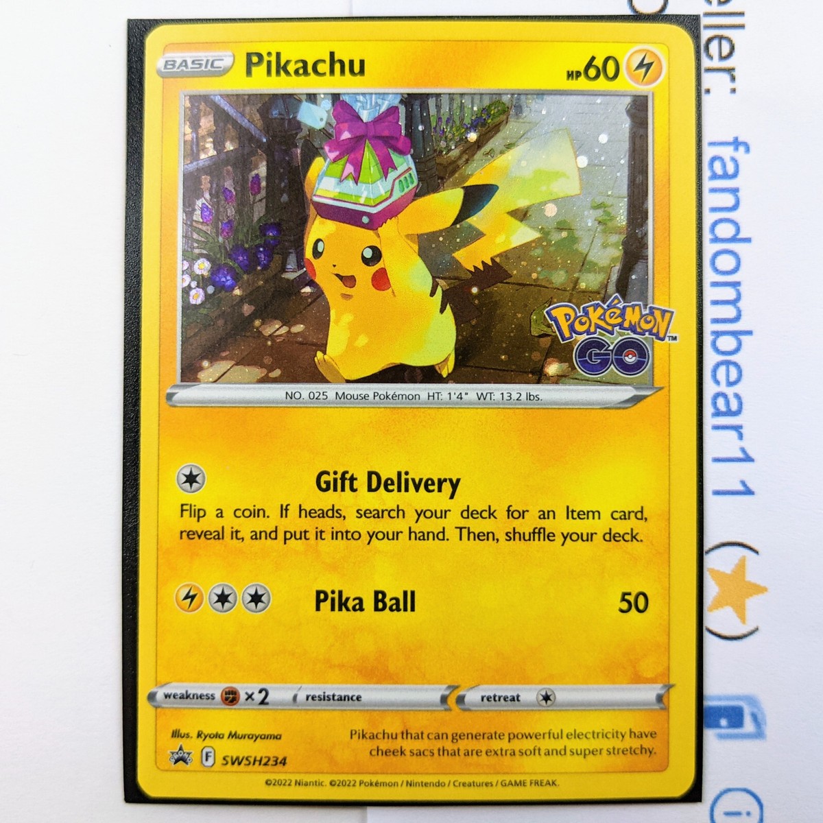 Pikachu Black Star PROMO card COSMOS HOLO SWSH234 Sword & Shield