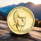 2014 P Franklin D Roosevelt Presidential Dollar "Brilliant Uncirculated" Coin  — photo 1