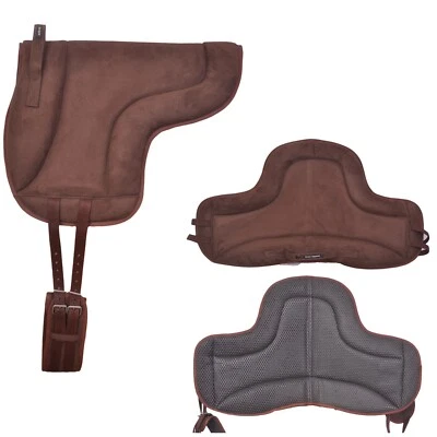 ACES EQUINE BRAUN WILDLEDER SYNTHETC PONY PAD SATTEL JUNIOR REITEN SICHERHEITSGRIFF MIT GURT