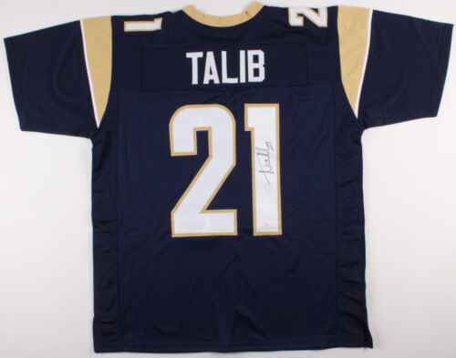 Aqib Talib Signed Los Angeles Rams Blue Jersey (JSA) 4×Pro Bowl (2013–2016) D.B. - Picture 1 of 6