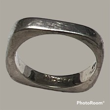 Square Band Ring. Sterling Silver Square Ring. Silver Geometric size 8