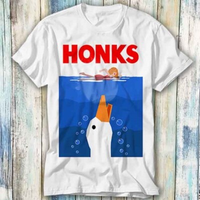 T-Shirt Honk Jaws Honks Gans Ente DnD Meme Geschenk Top Unisex 475
