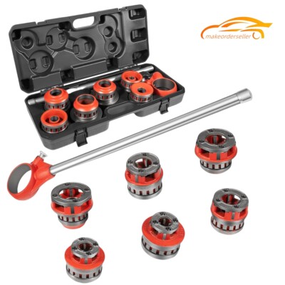 36475 12-R Manual Exposed Ratchet Pipe Threader Kit with 6 Dies,1/2'' to 2'' NPT