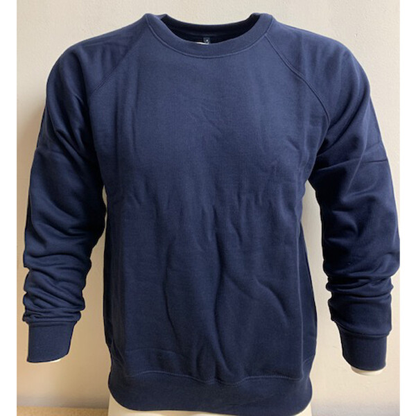 Mens Unbranded Navy Sweatshirt Raglan Sweat Pullover Plain Top