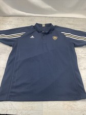 Notre Dame Blue Fighting Irish Polo Shirt Mens XL Golf Outdoor Adidas NCAA