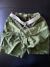 Old Navy Olive Army Green Swim Shorts Cargo Drawstring Small S Mens Pool Beach