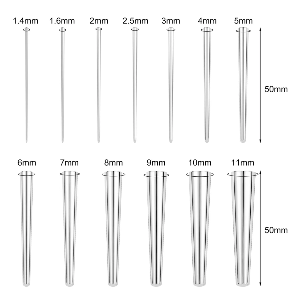 1 Pc Stainless Steel Ear Taper Gauge Expander Piercing Stretching Assistant Tool - Image 2 of 4
