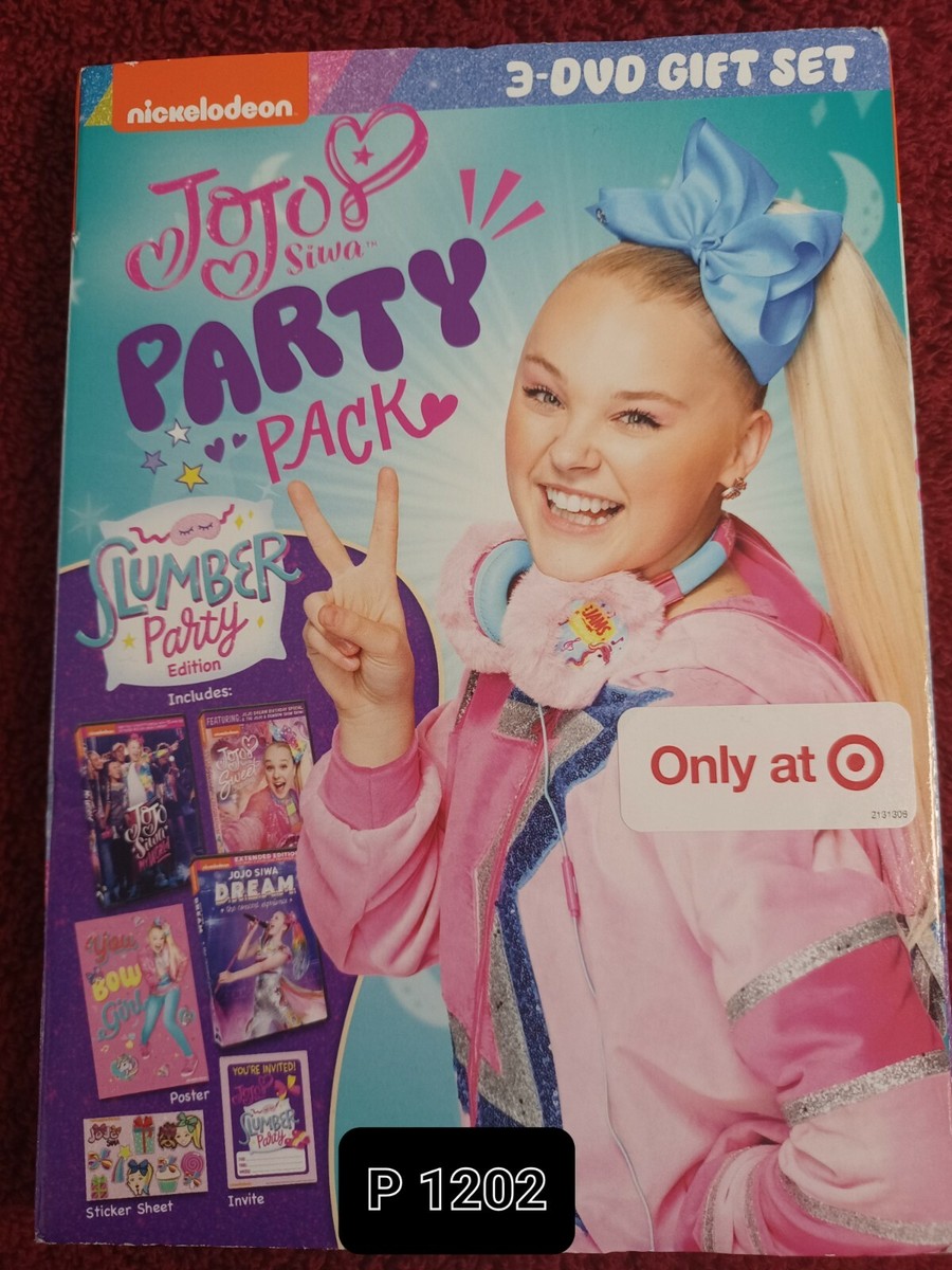 📌 Jojo Siwa Party Pack Slumber Party Edition (DVD, 3 discs