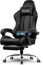 GTPLAYER Gaming Chair, Computer Chair with Footrest and Lumbar Support, Height