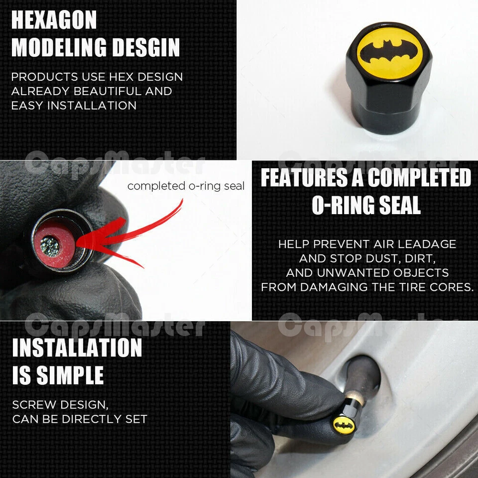 Hex Chevy Car SUV Wheels Tire Air Valve Caps Stem Dust Cover Sport Decorate Gift - Изображение 2 из 4