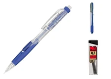 Pentel Twist-Erase Click Pencil Kit .5mm Lead Clic Eraser Blue School Office