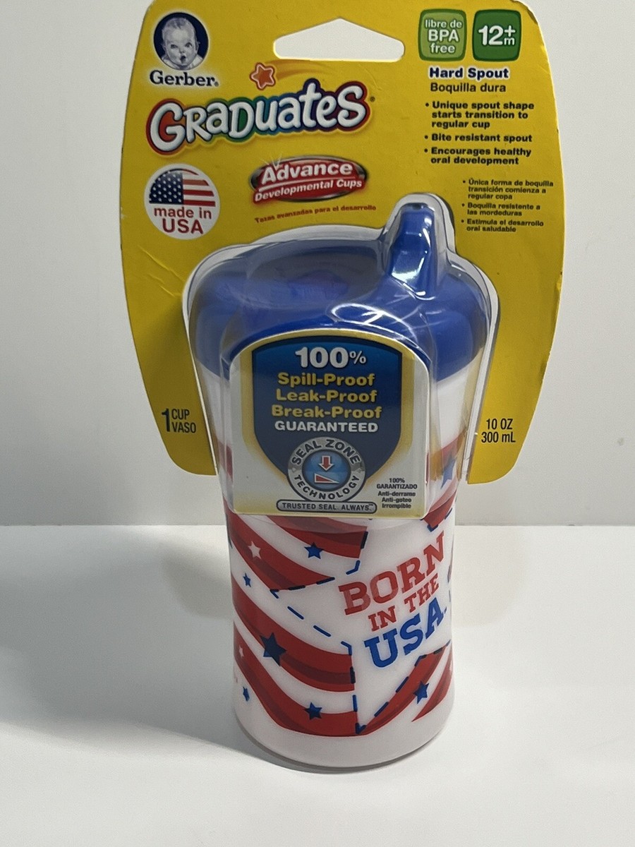 GERBER GRADUATES 10OZ DEVELOPMENTAL CUP 12+ MO BORN IN THE USA