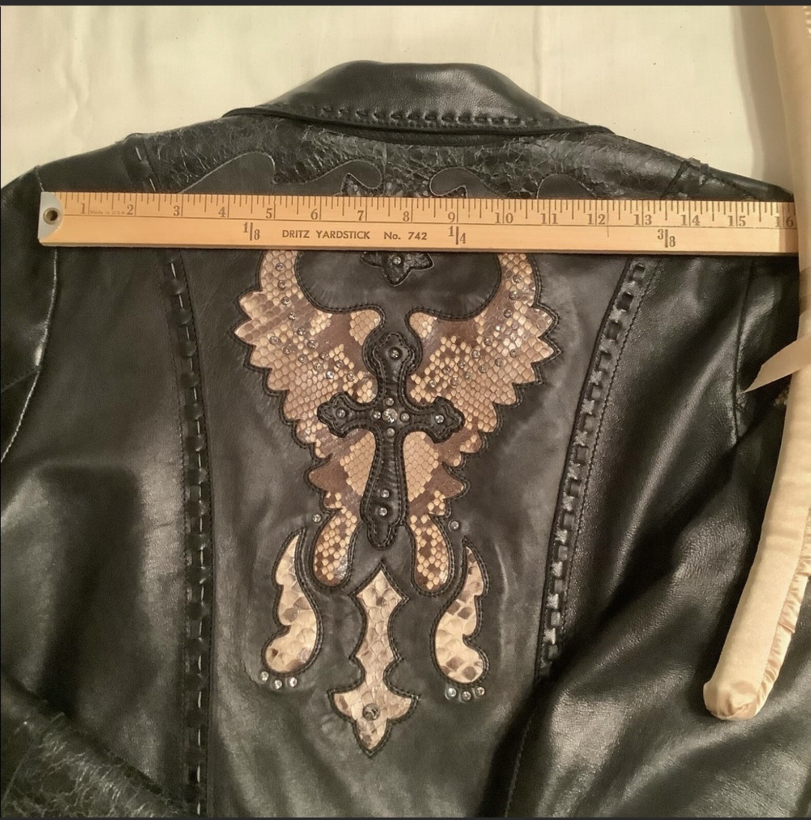 Lamb Skin Jacket with Real Python  Skin Inlays Si… - image 11