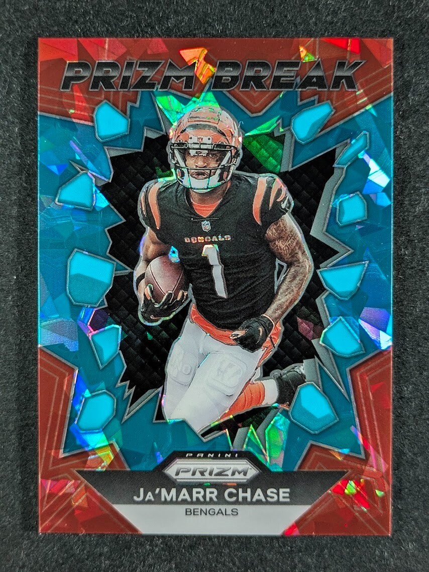 2023 Panini Prizm JA'MARR CHASE 64/99 Blue Ice Prizm Break SP Bengals #PB-10