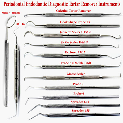 Dental Endodontic Explorer & Sickle Probe – Root Canal, Calculus Remover, Scaler – London Instruments