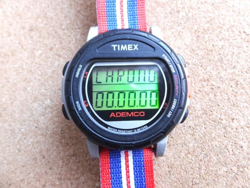 1990`s TIMEX Ademco Indiglo Chronograph Alarm watch. Fully Working - Picture 9 of 11