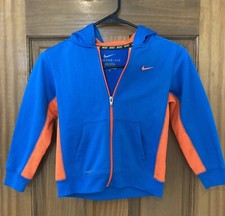 Nike Boy  s Blue  Bright Orange Hoodie Sweatshirt Youth Size 6