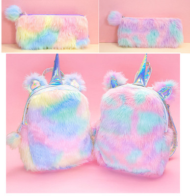fluffy school bag