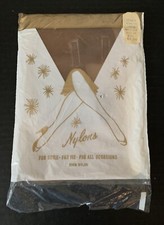 Vtg 50s-60s Tropic Sun Seamless Nylon Stockings for Garter Belt Micro Mesh Sz 10