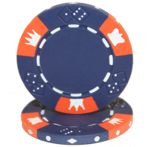 50 Purple Crown /& Dice 14g Clay Poker Chips New