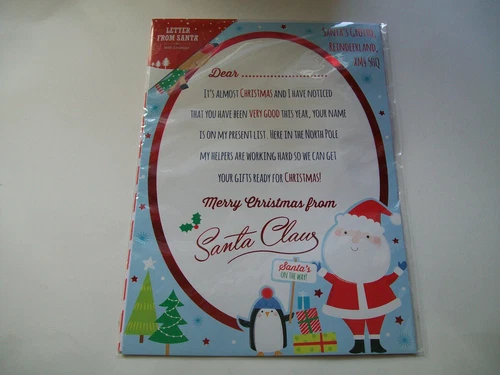 Letter FROM Santa ! Presents are ready * Father Christmas * from North Pole !
