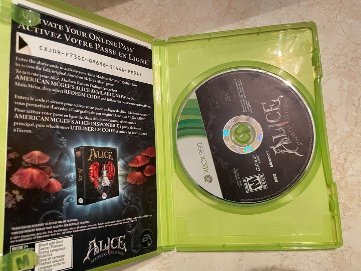 alice Alice: Madness Returns (Microsoft Xbox 360, 2011) CIB