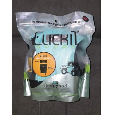 Sleepypod Safety Clickit Sport 3-Point Harness Robin Blue Dog XL CS bundle