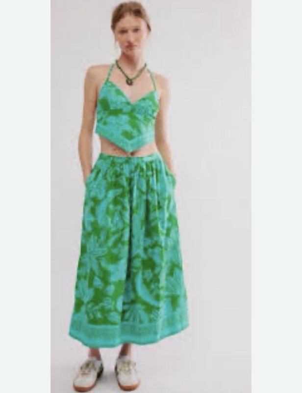 Free People Copa Cabana Set Halter Skirt Small (flawed) NWOT